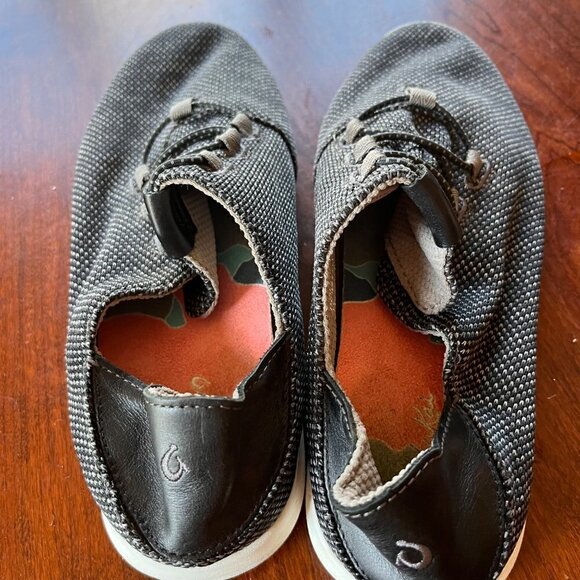 Olukai Women's Hale'iwa Lī Haʻa  Black-Off White- Size 8.5 - Picture 5 of 7